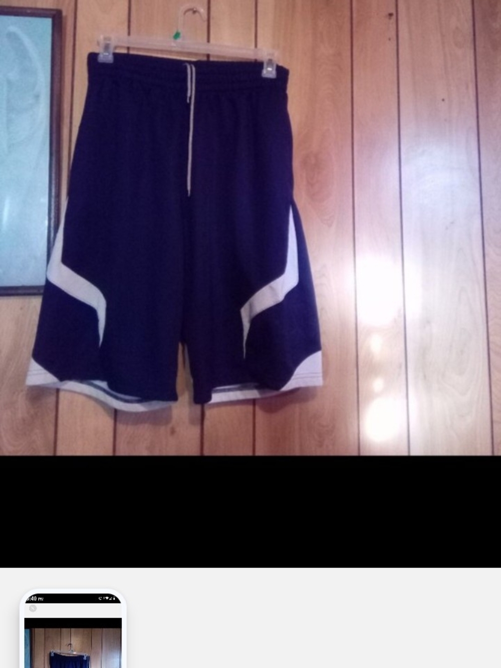 Under Armour Navy and White Men's Athletic Shorts